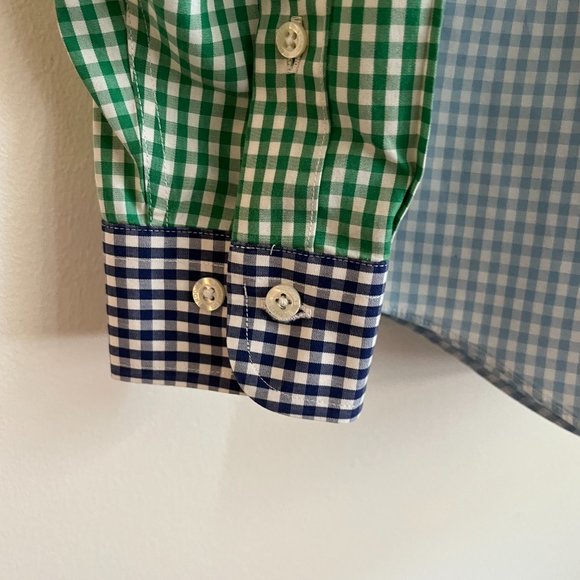 Brooks Brothers Boy's Large Button Up Multicolor Gingham Collage - Picture 4 of 6